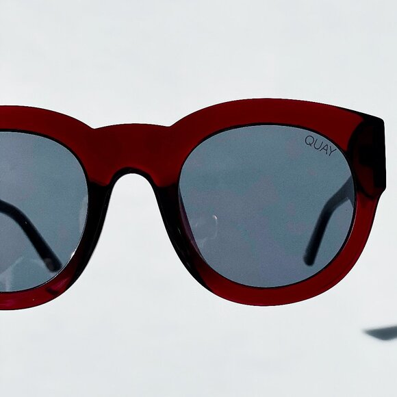 QUAY AUSTRALIA “If Only” Round Sunglasses (Red/Smoke) – NWOT main image 7